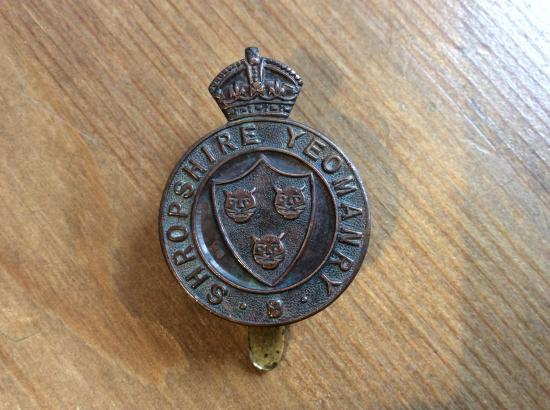 Gradia Militaria -  Shropshire Yeomanry Cap Badge