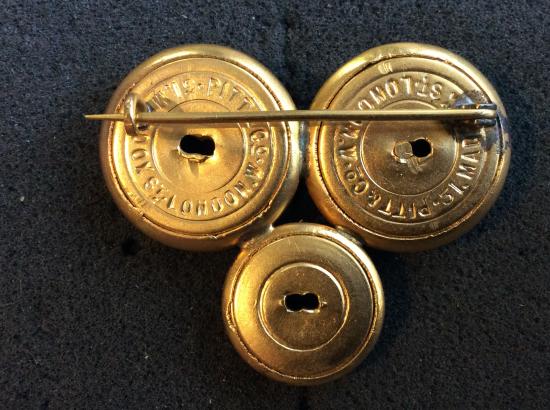 Post 1902 CANADA MILITIA Button Sweetheart