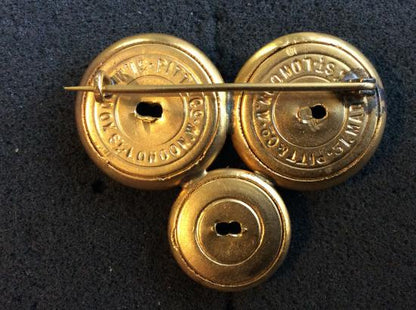 Post 1902 CANADA MILITIA Button Sweetheart