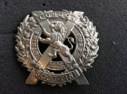 Gradia Militaria -  London Scottish pin back Glengarry badge
