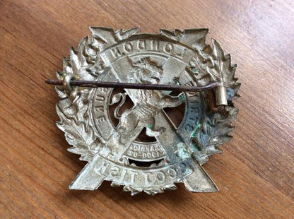 London Scottish pin back Glengarry badge