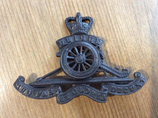 Gradia Militaria -  Post 1952 Royal Artillery bronzed full-size OSD Cap badge
