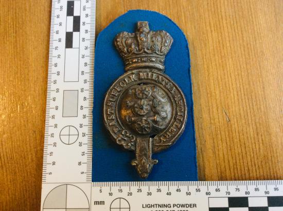 Gradia Militaria -  East Suffolk Militia Artillery martingale Badge circa 1850