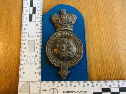 Gradia Militaria -  East Suffolk Militia Artillery martingale Badge circa 1850