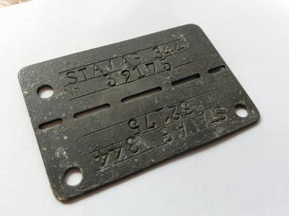 P.O.W Dog tag from STALAG VIII B/ 344 (Lamsdoft)