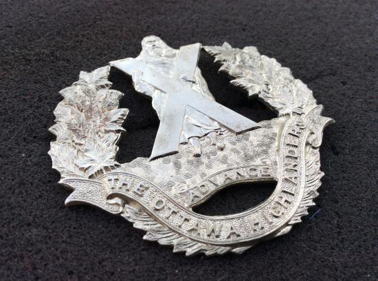 The Ottawa Highlanders, second Pattern Cap Badge circa 1928