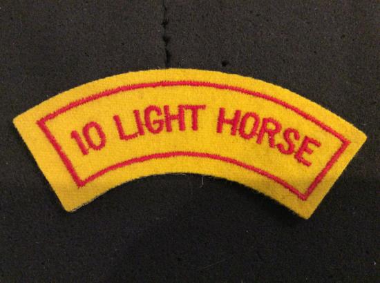 Gradia Militaria -  Australian 10th Light Horse Cloth Shoulder title