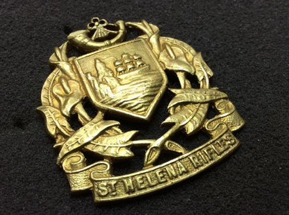 St Helena Rifles Brass Cap Badge circa 1914-46
