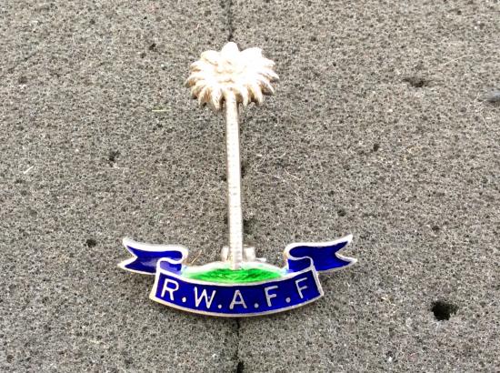 Gradia Militaria -  WW2 R.W.A.F.F Silver & enamel high quality Service cap or sweetheart