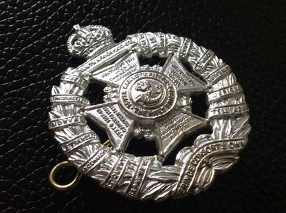 Tower Hamlets Rifles ( Rifle Brigade) Officers Silver Cap badge