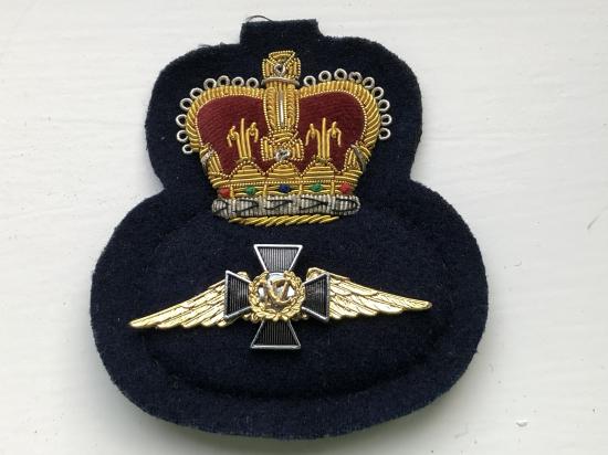 Gradia Militaria -  Q/C R.N.Z.A.F Chaplains department padded bullion cap badge