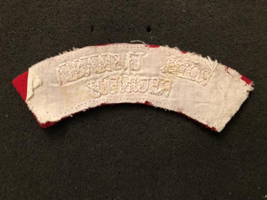 Royal Tasmania Regiment cloth shoulder title
