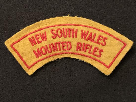 Gradia Militaria -  New South Wales Mounted Rifles, Bordered cloth title