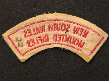 New South Wales Mounted Rifles, Bordered cloth title