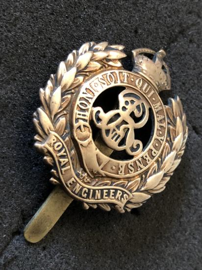 Edward V11 Royal Engineers other ranks cap badge