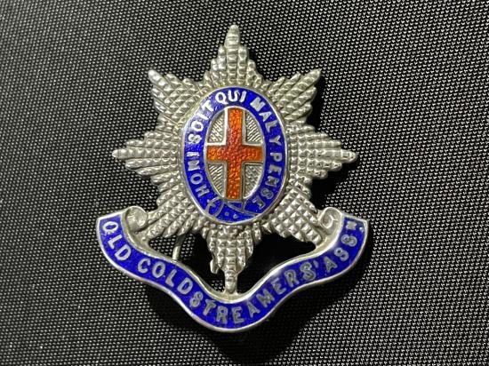 Gradia Militaria -  Grenadier Guards Association 1923 hallmark silver & enamel badge