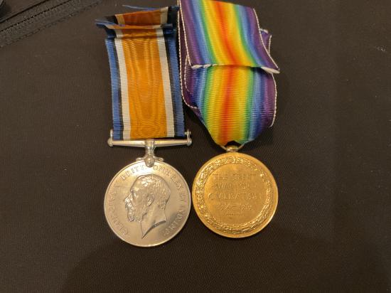 WW1 Pair; 23125 Pte H.ROFE E.SURR. REGT & R.W.F