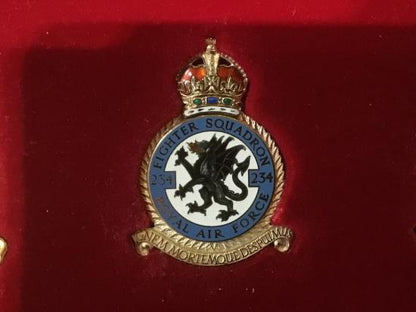 Gradia Militaria -  RAF 234 fighter squadron Battle of Britain silver/enamel commemorative plaque