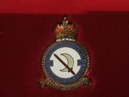 Gradia Militaria -  RAF (auxiliary) 600 City of London squadron Battle of Britain silver/enamel commemorative plaque