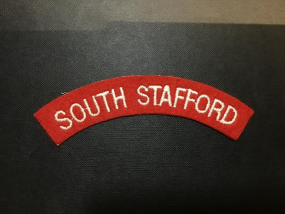 Gradia Militaria -  South Stafford regiment cloth shoulder title