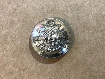 Gradia Militaria -  The Sherwood Foresters post 1902 silver plated button