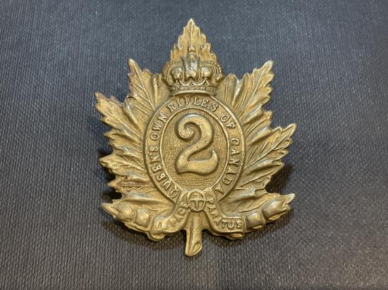Gradia Militaria -  2nd Queens Own Rifles of Canada cap badge