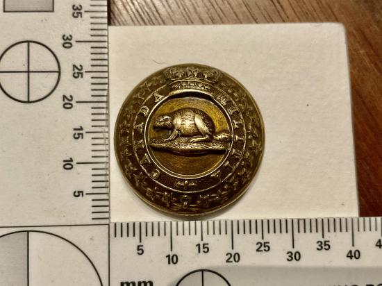Gradia Militaria -  QVC Canada Militia button by rare maker JOHN MARTIN, MONTREAL