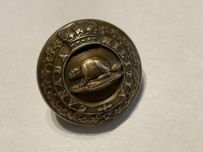 QVC Canada Militia button by rare maker JOHN MARTIN, MONTREAL