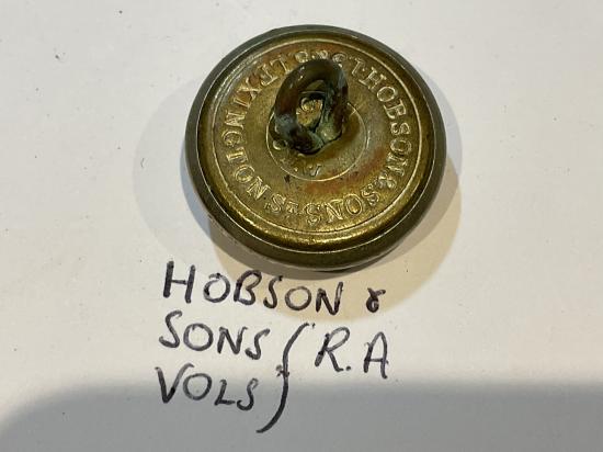 Q.V.C Royal Artillery Volunteers button by HOBSON