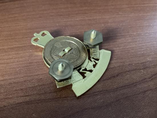 Officers R.N.Z.A.O.C gilt & enamel cap badge