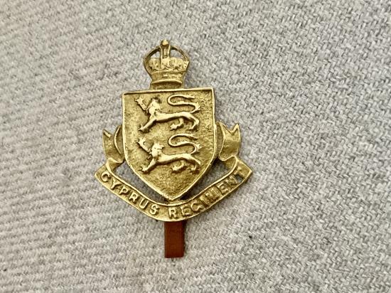 Gradia Militaria -  K/C Cyprus Regiment locally made cap badge