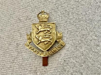Gradia Militaria -  K/C Cyprus Regiment locally made cap badge