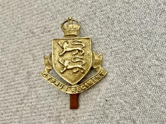Gradia Militaria -  K/C Cyprus Regiment locally made cap badge