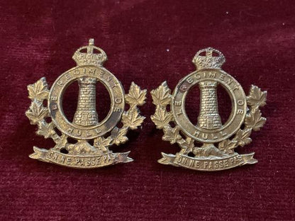 Gradia Militaria -  WW2 Canadian Le Regiment De Hull Collars