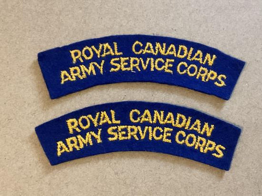 Gradia Militaria -  WW2 Royal Canadian Army service corps shoulder title