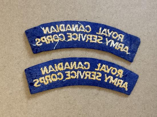WW2 Royal Canadian Army service corps shoulder title