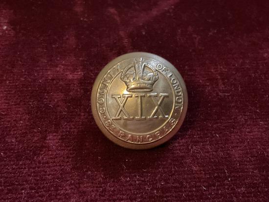 Gradia Militaria -  The 19th County of London Btn (St Pancras) button