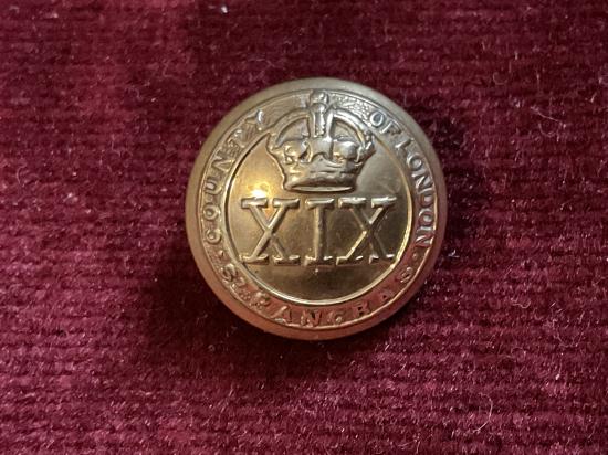 Gradia Militaria -  The 19th County of London (St Pancras) button
