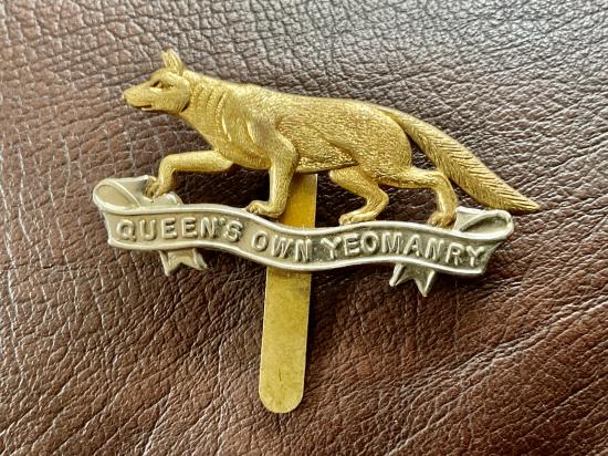 Gradia Militaria -  Queens Own Yeomanry cap badge