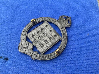 WW2 Australian A.O.C cap badge, oxidised finish version