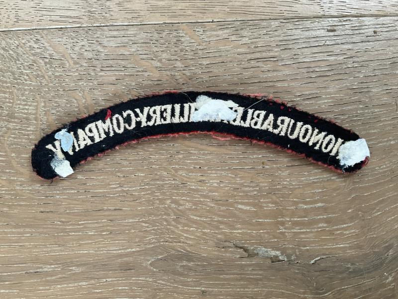 HONOURABLE ARTILLERY COMPANY cloth title