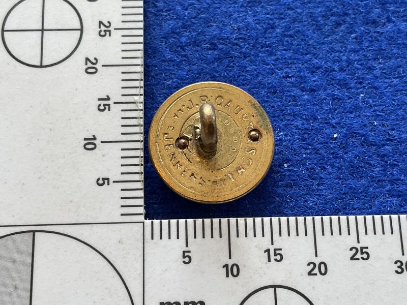 1st Punjab Regt Mess dress waistcoat button, silver & gilt