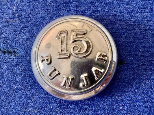 Gradia Militaria -  15th Punjab Regt Chrome plated large button