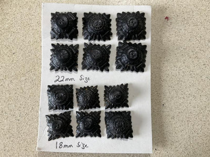 Gradia Militaria -  Gurkha Officers blackened rank pips x 12 items