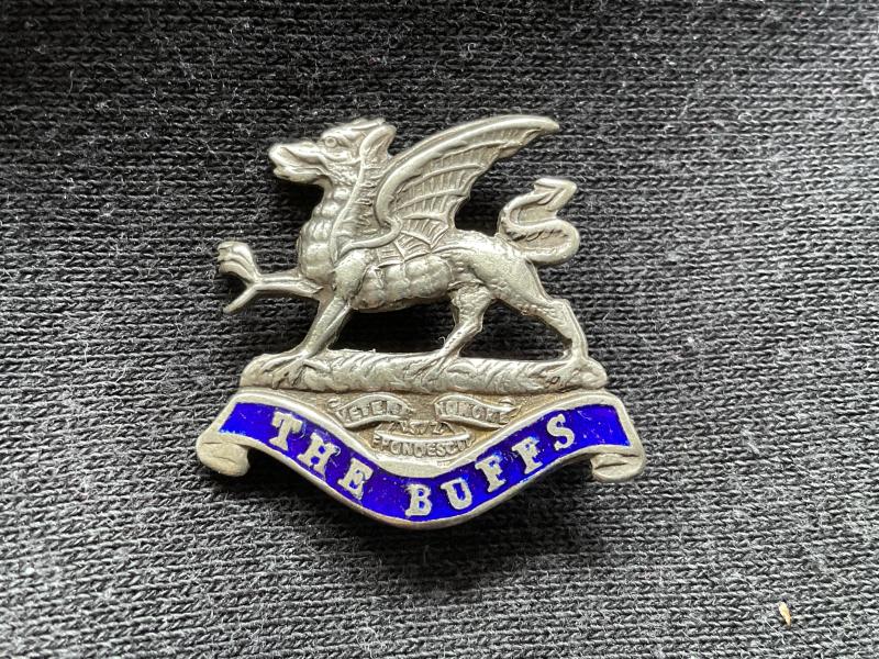 Gradia Militaria -  The Buffs, Royal East Kent Regt, silver and enamel sweetheart