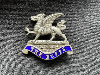 Gradia Militaria -  The Buffs, Royal East Kent Regt, silver and enamel sweetheart