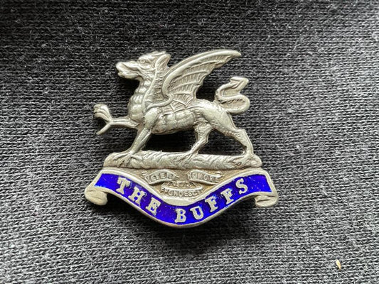 Gradia Militaria -  The Buffs, Royal East Kent Regt, silver and enamel sweetheart