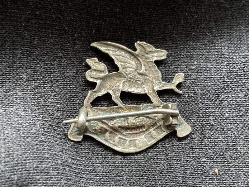 The Buffs, Royal East Kent Regt, silver and enamel sweetheart