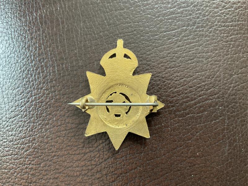 Post 1902 Army Service Corps gilded brass sweetheart