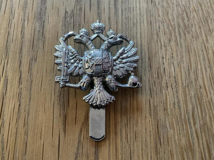 Gradia Militaria -  1st Queens Dragoon Guards chrome cap badge by Firmin